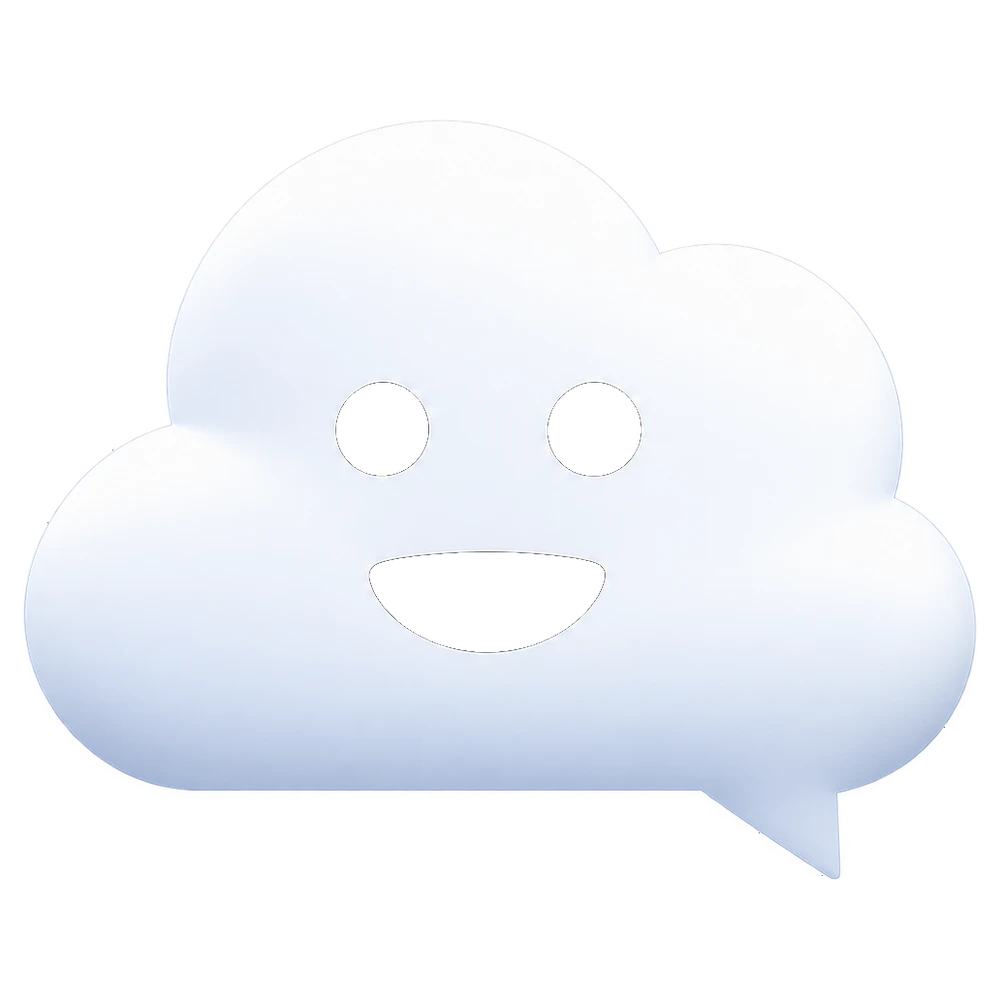 Dimensional cloud mascot